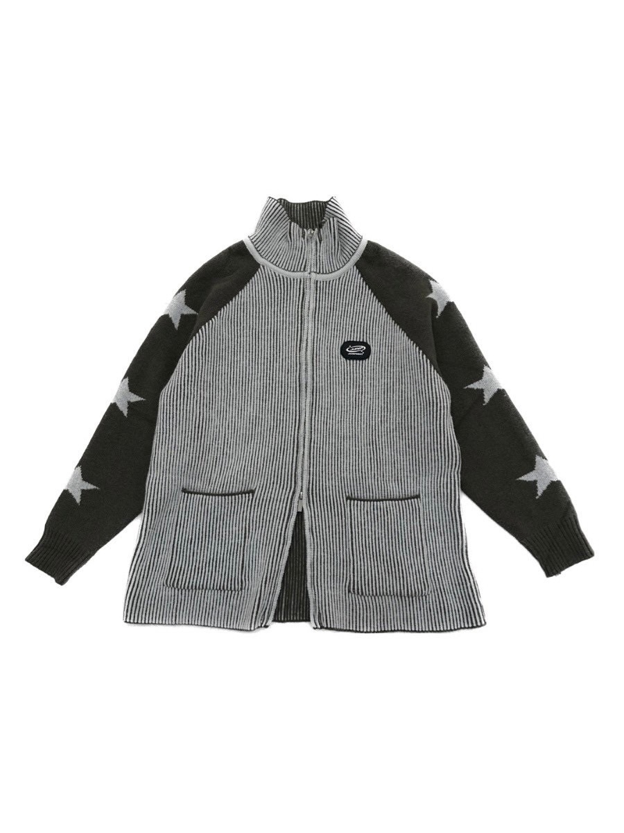 受注制【XU DOG】double zip star knit