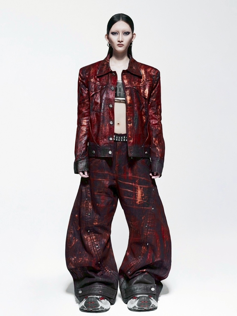 RICH】Blood Waxed S-Wide Pants | OUR BRAND,RICH | PRESSING WEB SHOP