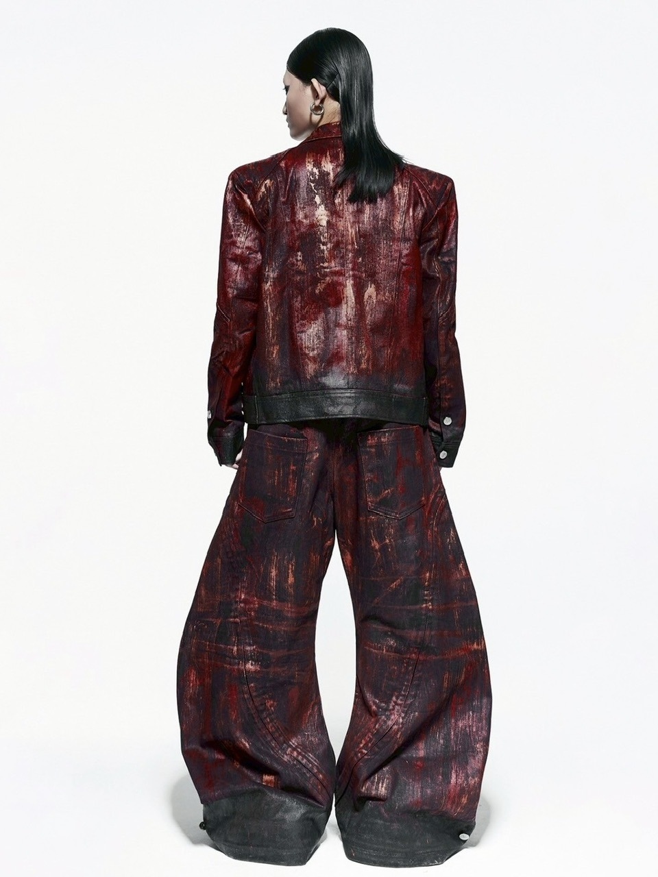 RICH】Blood Waxed S-Wide Pants | OUR BRAND,RICH | PRESSING WEB SHOP