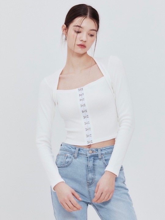 トップス not your rose Hook Square Top NOTYOURROSE】Hook square top | OUR BRAND,NOT YOUR ROSE