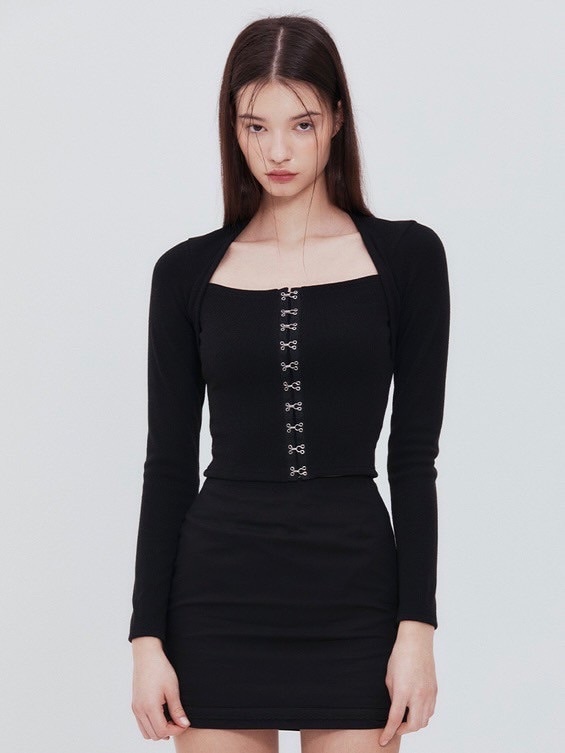 トップス not your rose Hook Square Top NOTYOURROSE】Hook square top | OUR BRAND,NOT YOUR ROSE