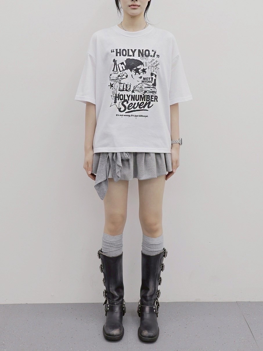 HOLY NUMBER 7】Graphics Archive Short Sleeve T-Shirt 5