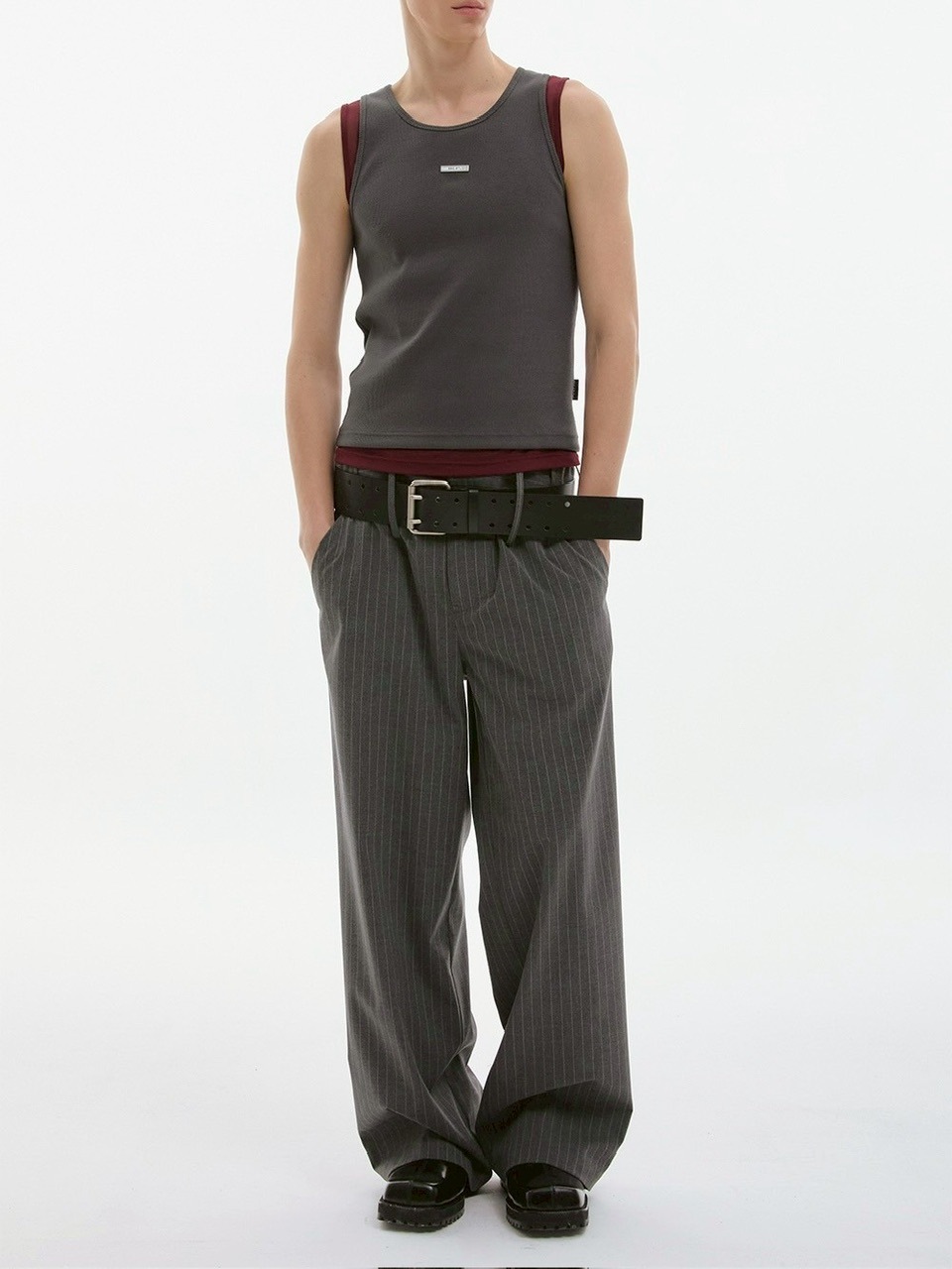 ●ESC STUDIO● mesh layered sleeveless (3色) ESC STUDIO】mesh layered sleeveless / 【イーエスシー
