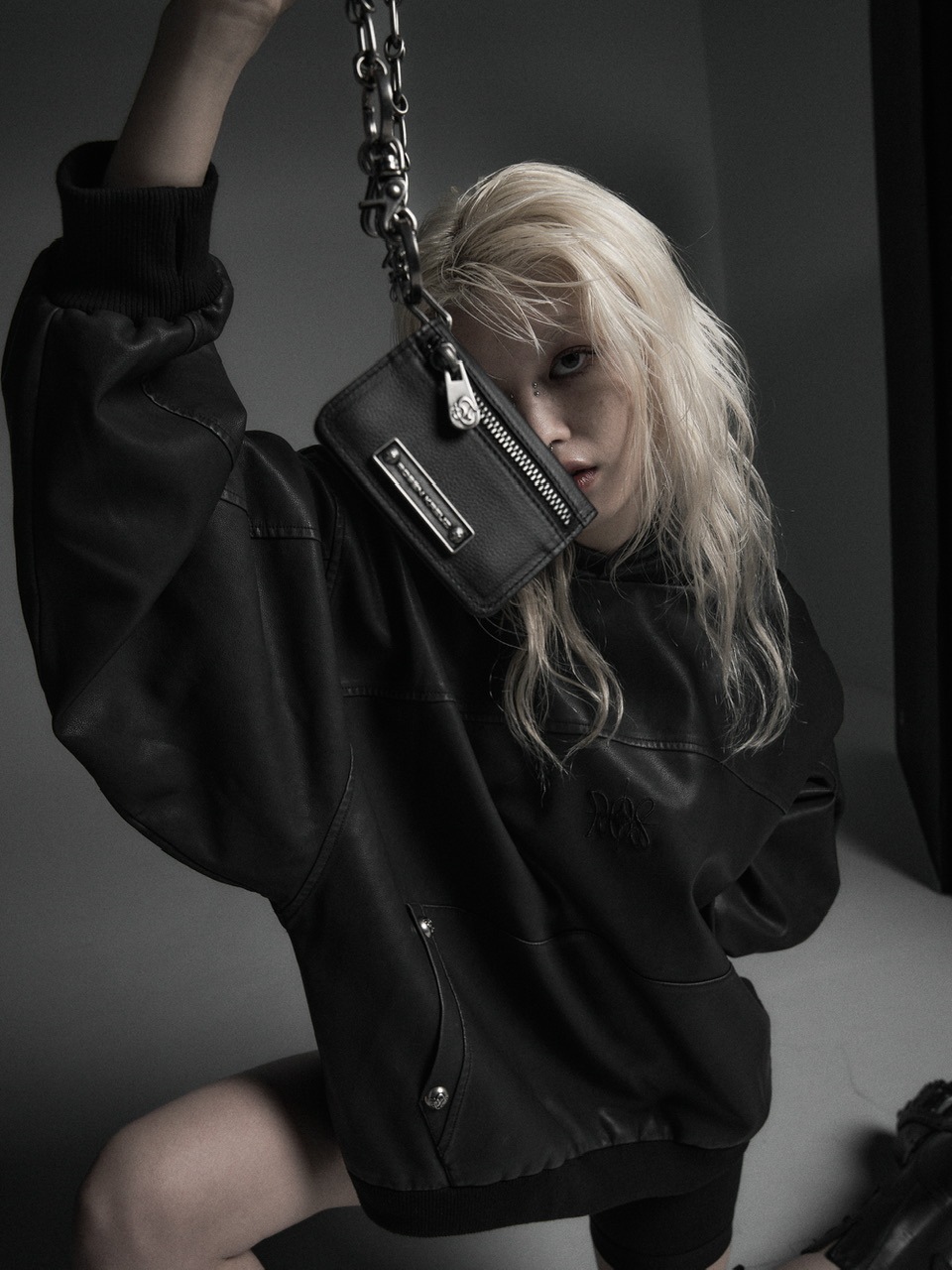 Rosen Kreuz】leather half zip hood | OUR BRAND,Rosen Kreuz