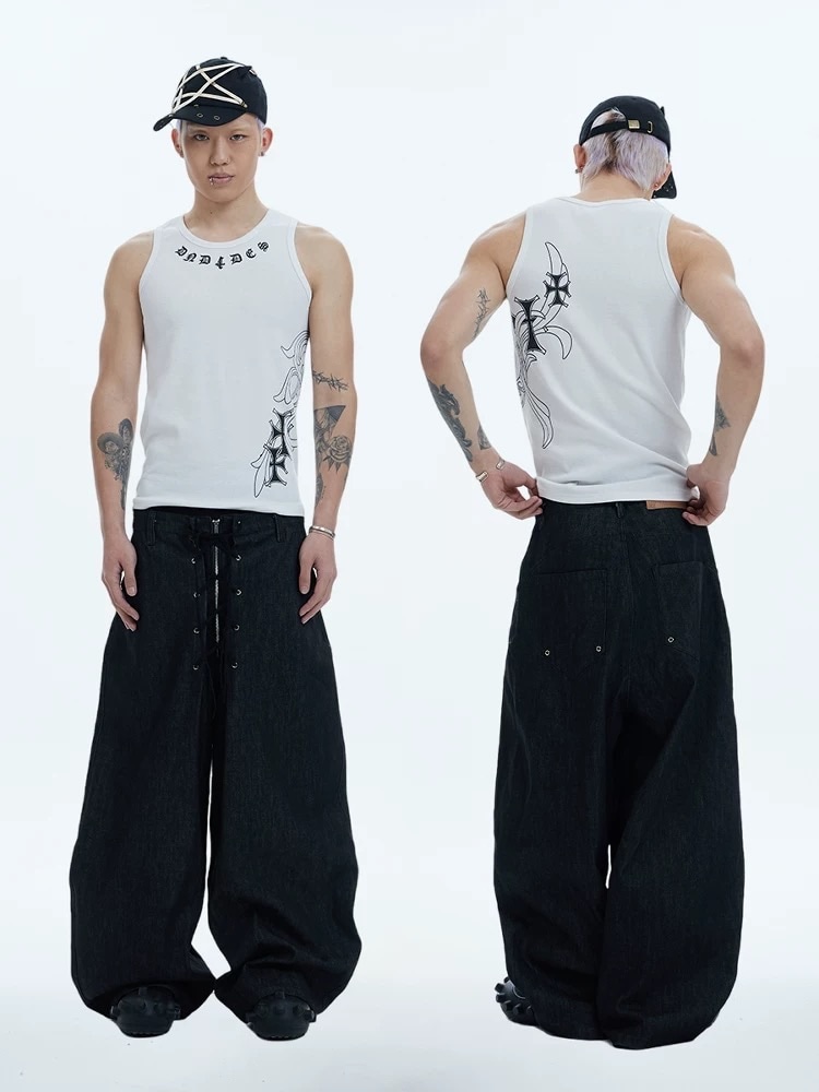 クリエイトクレイル Cotton basket over vest サイズフリー doublet - オーバーサイズブロークンベスト - OVWRSIZED BROKEN