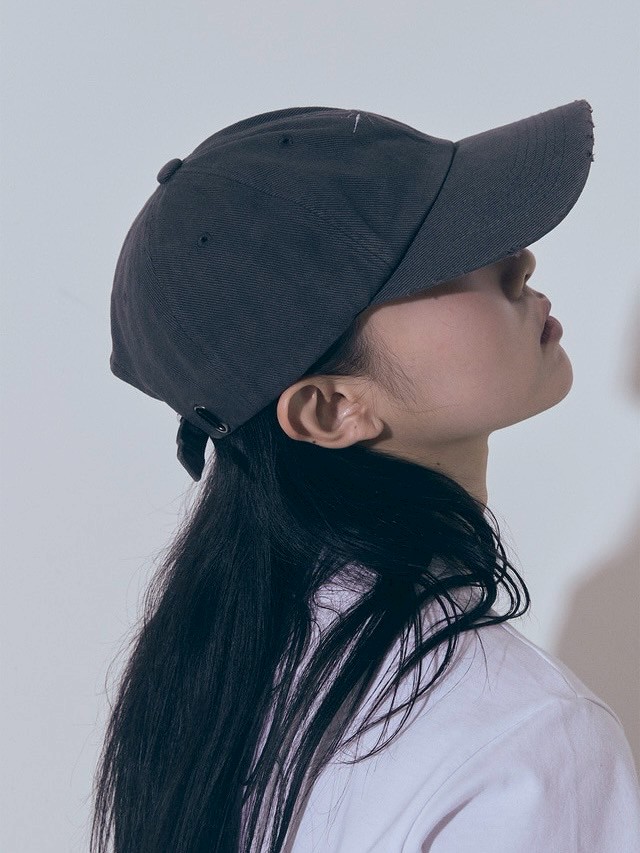 【BLR BLUER】Snowflakes Logo Washing Denim Ball Cap