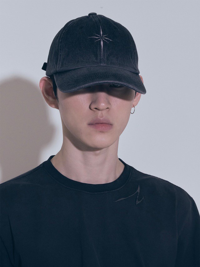 【BLR BLUER】Snowflakes Logo Washing Denim Ball Cap