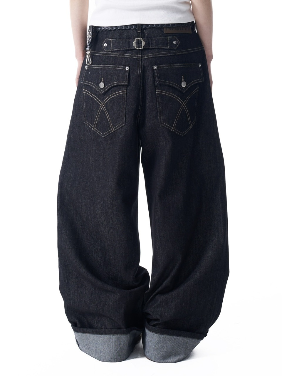 AAKAM】Cinch Back Denim Pants | OUR BRAND,AAKAM | PRESSING
