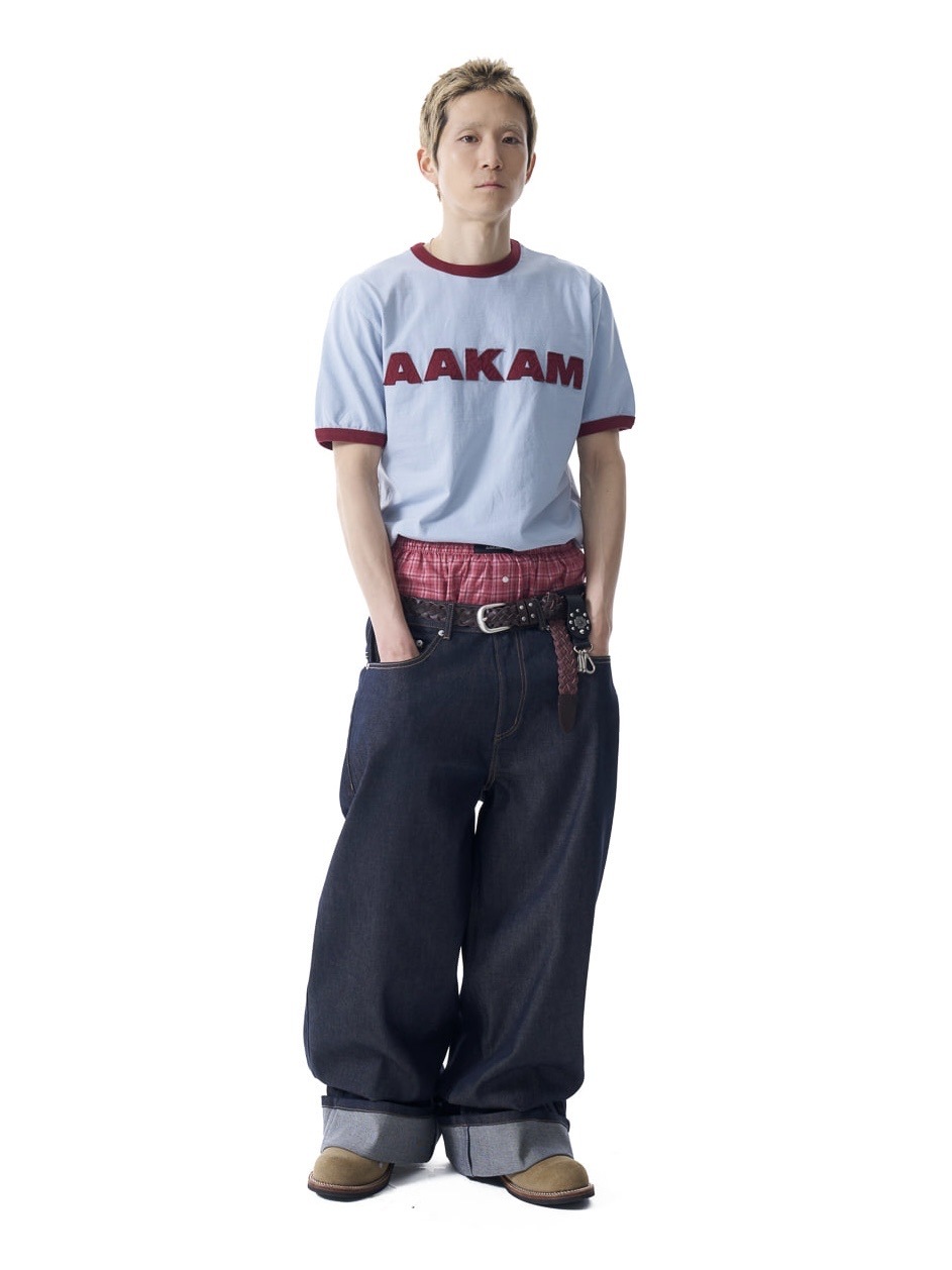 【AAKAM】Cinch Back Denim Pants
