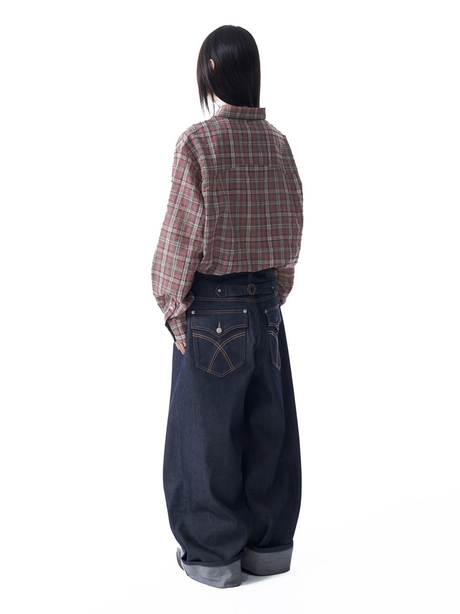 AAKAM】Cinch Back Denim Pants | OUR BRAND,AAKAM | PRESSING WEB SHOP