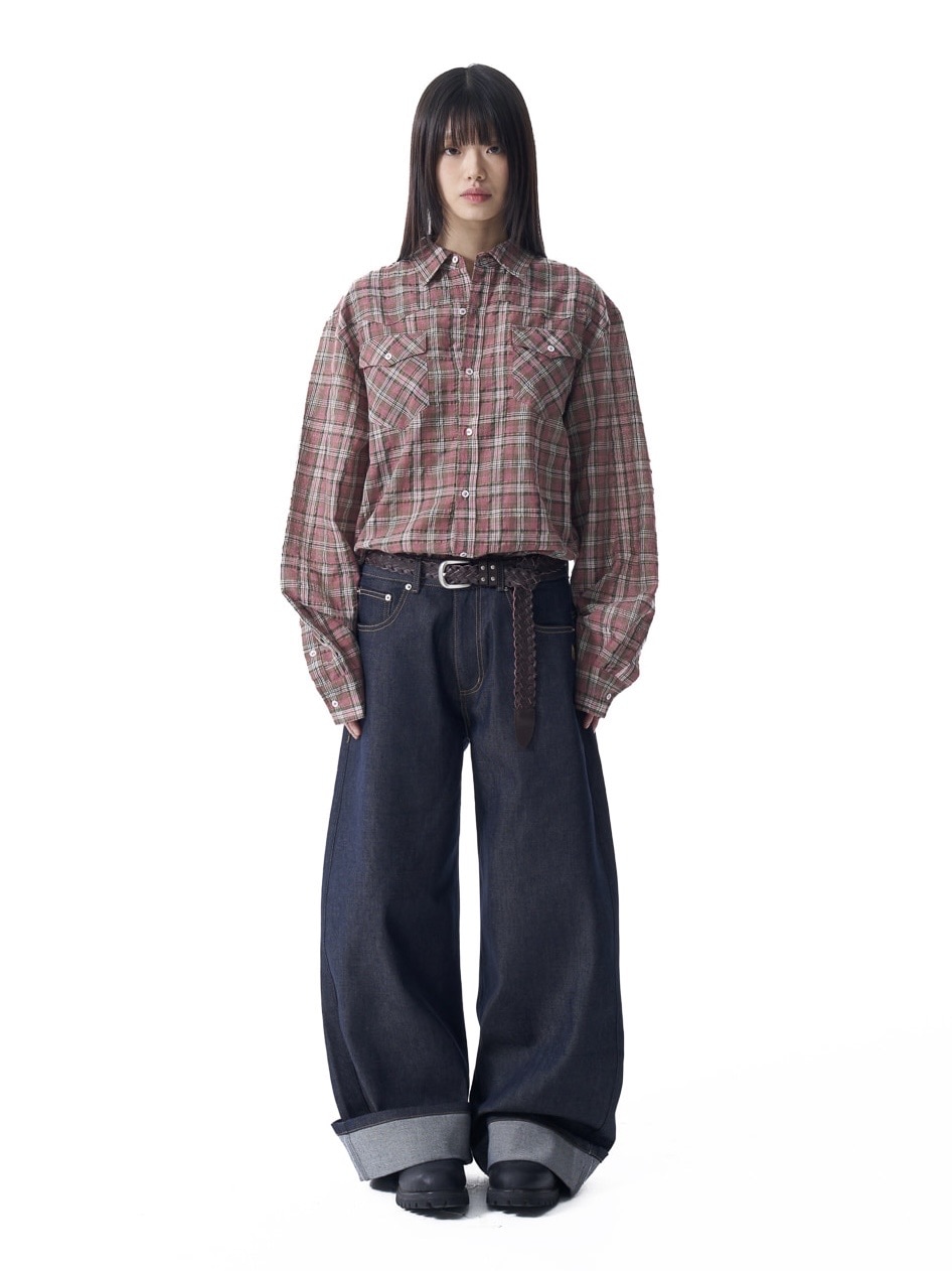 AAKAM】Cinch Back Denim Pants | OUR BRAND,AAKAM | PRESSING WEB SHOP