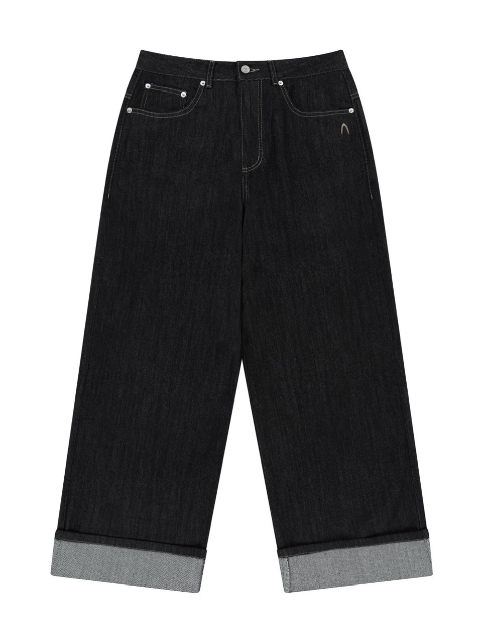 【AAKAM】Cinch Back Denim Pants