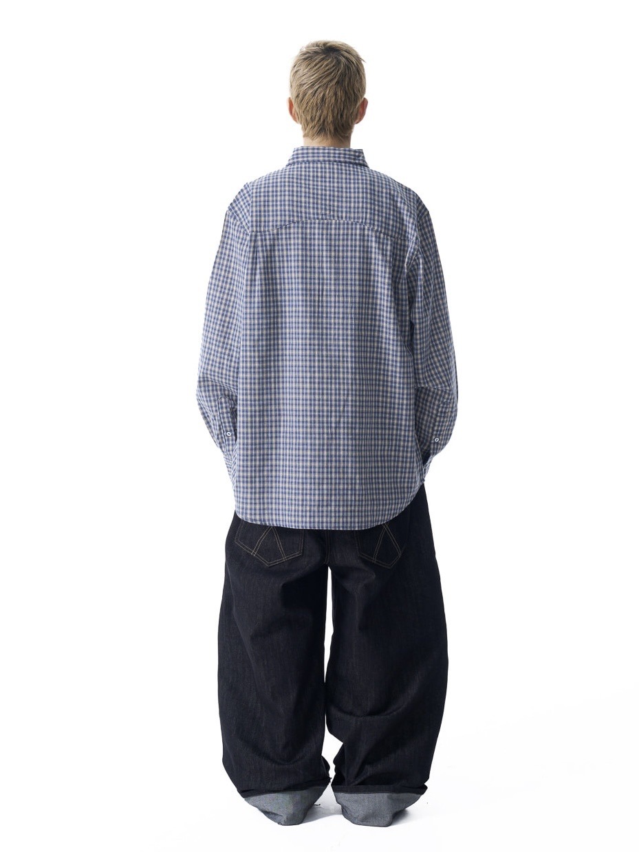 【AAKAM】Cinch Back Denim Pants