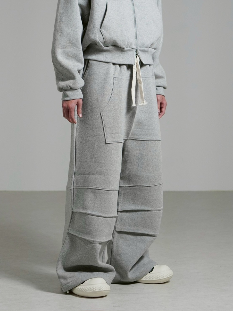 受注制【Chikashitsu +】heavy weight cotton design sweat pants