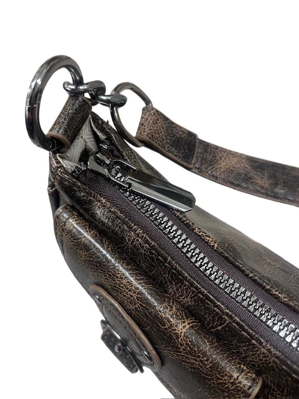 受注制【Never mind the XU】pocket leather belt bag (2color)