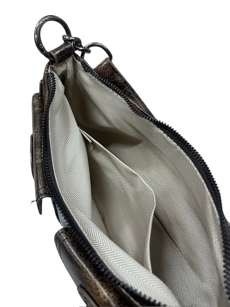 受注制【Never mind the XU】pocket leather belt bag (2color)