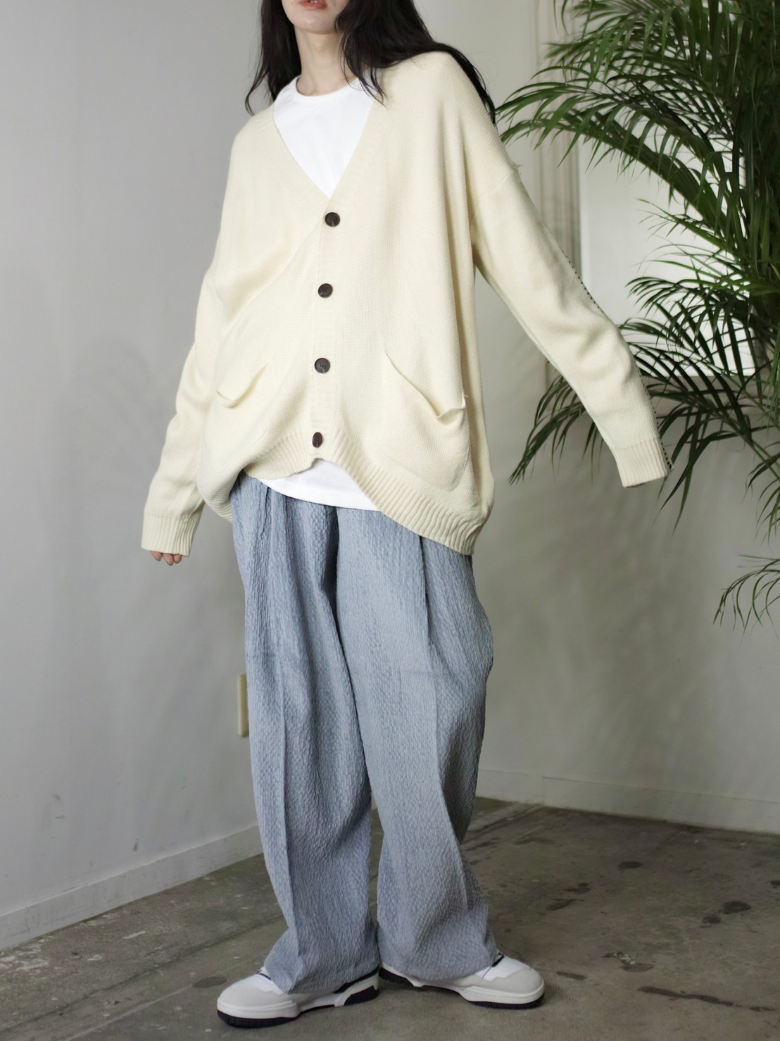 Chikashitsu + SELECT】shoulder stitch cardigan (4color) | ITEM