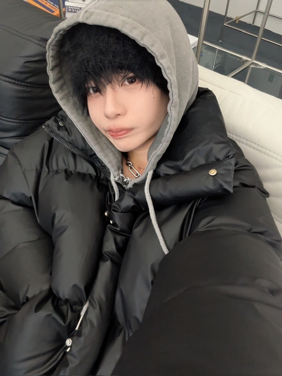 【LUV CODE】high neck padding jacket (2color)