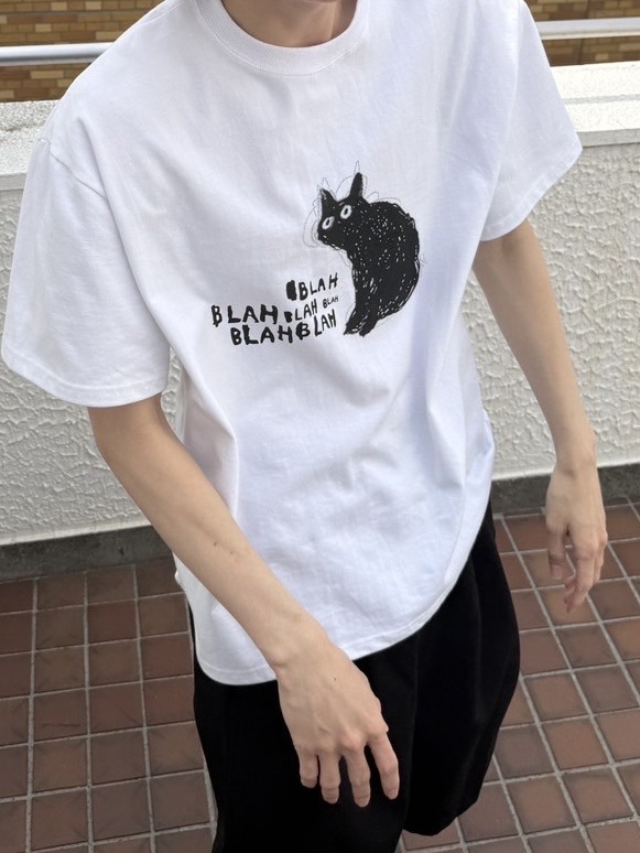 大阪店WEB限定【Chikashitsu +】heavy weight cat t-shirt (2color)