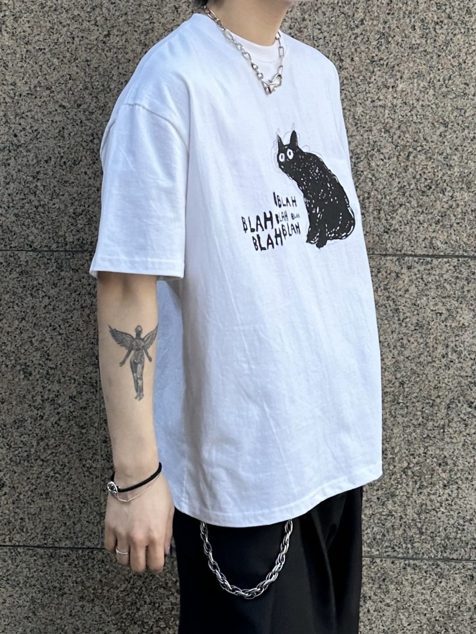 大阪店WEB限定【Chikashitsu +】heavy weight cat t-shirt (2color
