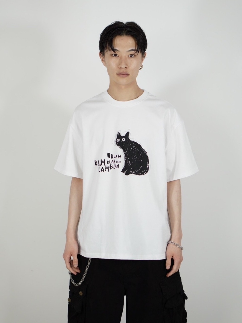 Cat おませ 大阪店WEB限定【Chikashitsu +】heavy weight cat t-shirt (2color