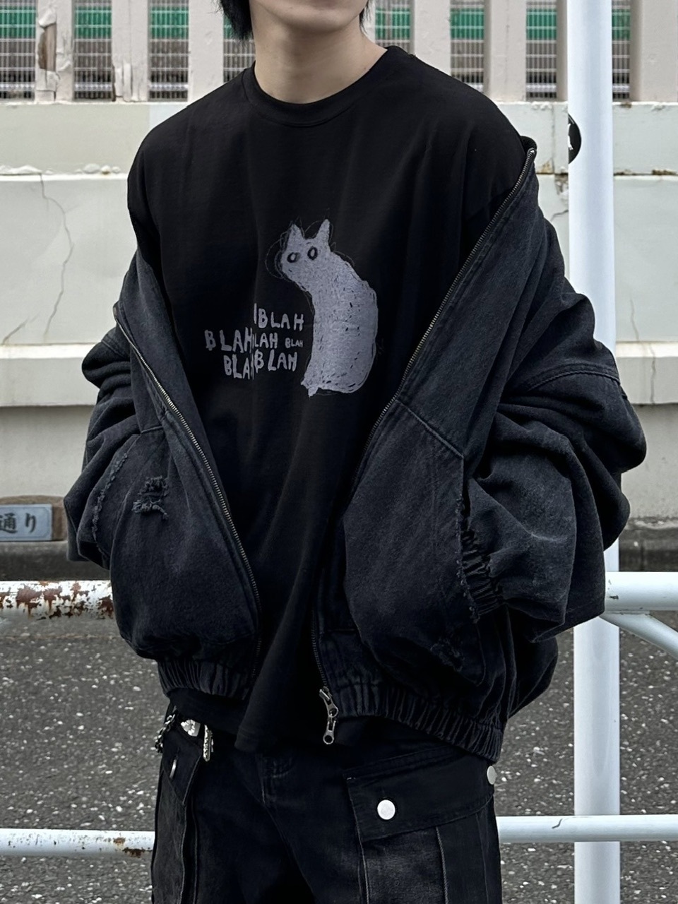 大阪店WEB限定【Chikashitsu +】heavy weight cat t-shirt (2color)