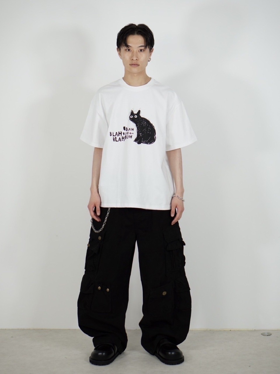 大阪店WEB限定【Chikashitsu +】heavy weight cat t-shirt (2color)