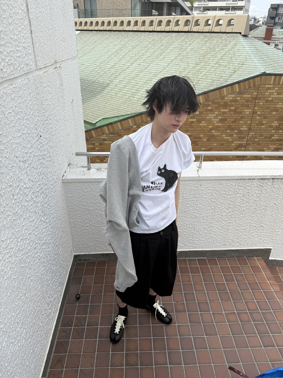 大阪店WEB限定【Chikashitsu +】heavy weight cat t-shirt (2color)