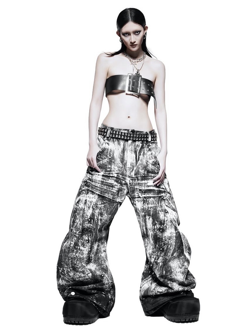 RICH】Smoke Waxed S-Wide Pants | OUR BRAND,RICH | PRESSING WEB SHOP