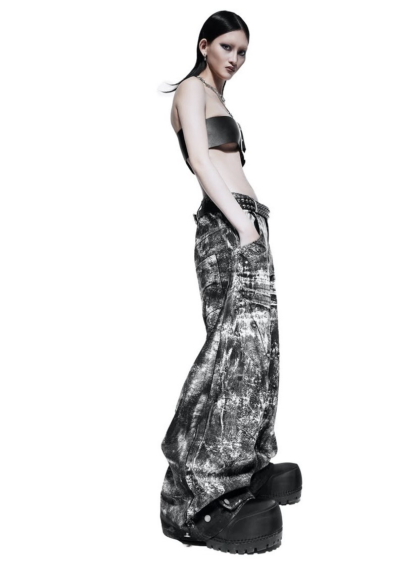 RICH】Smoke Waxed S-Wide Pants | OUR BRAND,RICH | PRESSING WEB SHOP