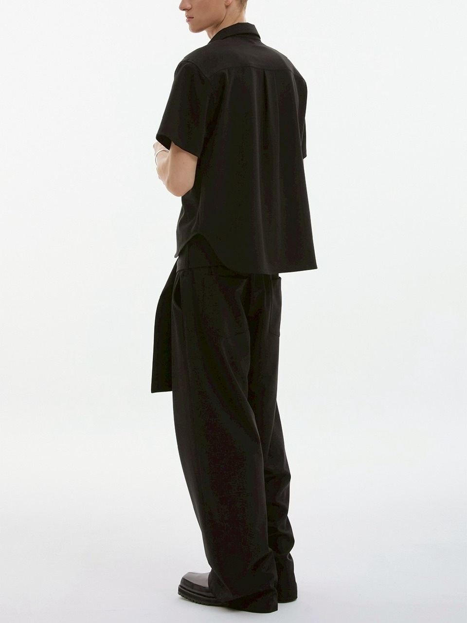 【ESC STUDIO】spacious belt pants/ 【イーエスシーステュディオ】スペイシャスベルトパンツ