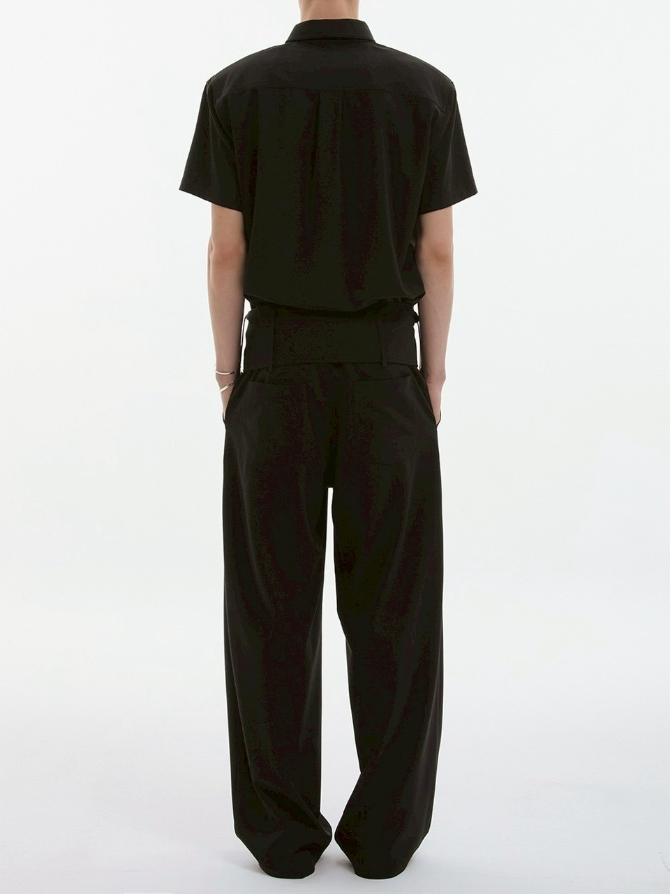 【ESC STUDIO】spacious belt pants/ 【イーエスシーステュディオ】スペイシャスベルトパンツ