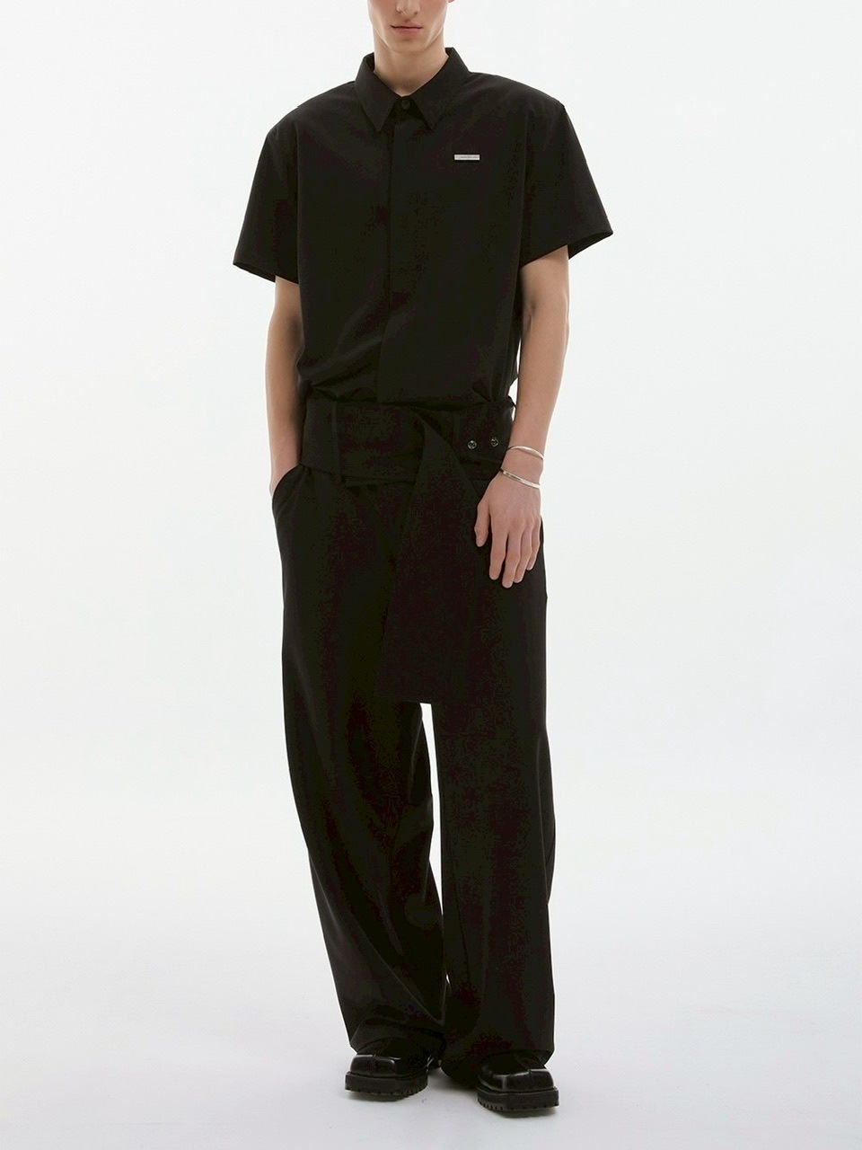 ESC STUDIO】spacious belt pants/ 【イーエスシーステュディオ