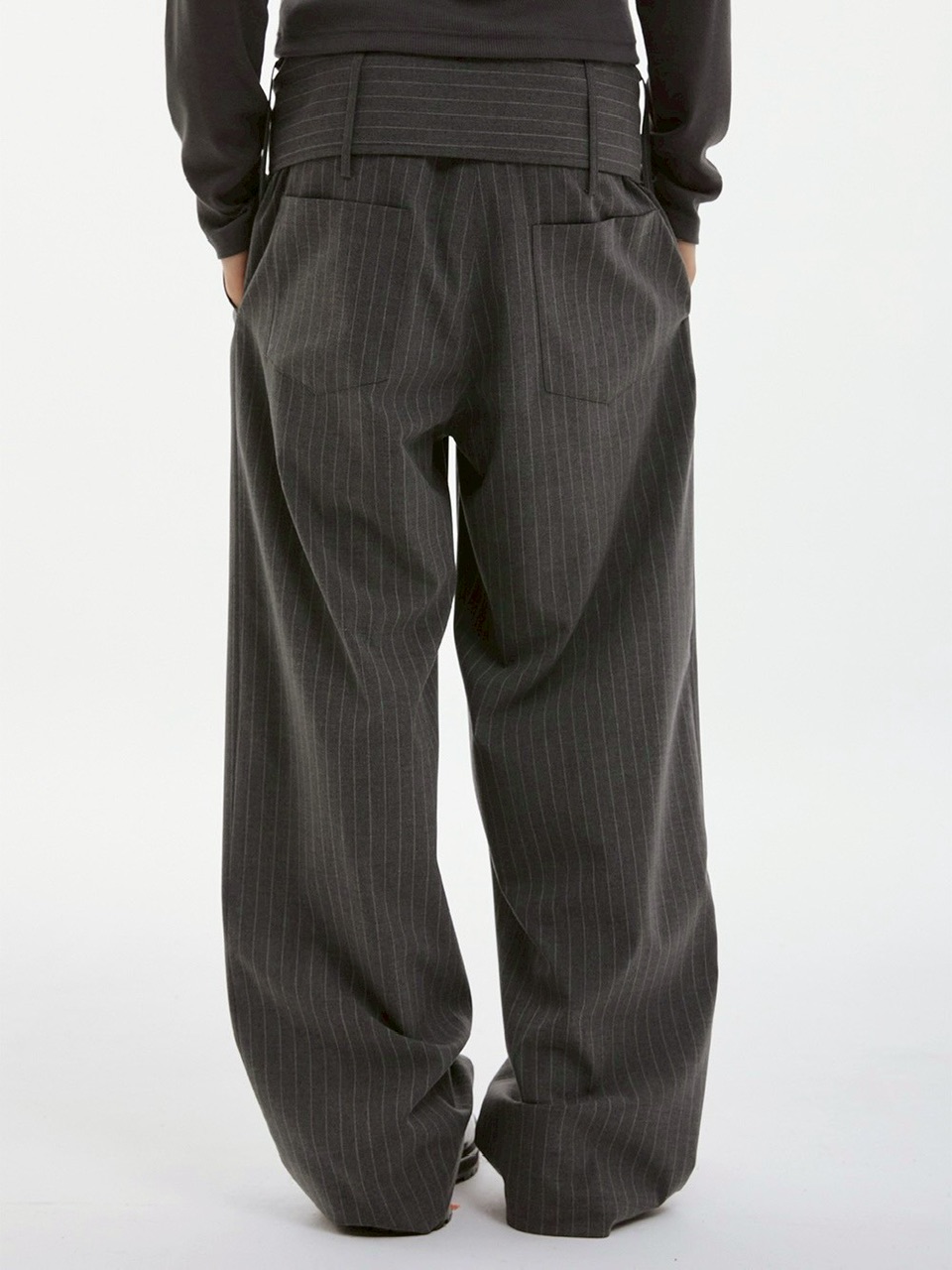 ●ESC STUDIO● spacious belt pants (2色) unisex ESC STUDIO】spacious belt pants/ 【イーエスシーステュディオ