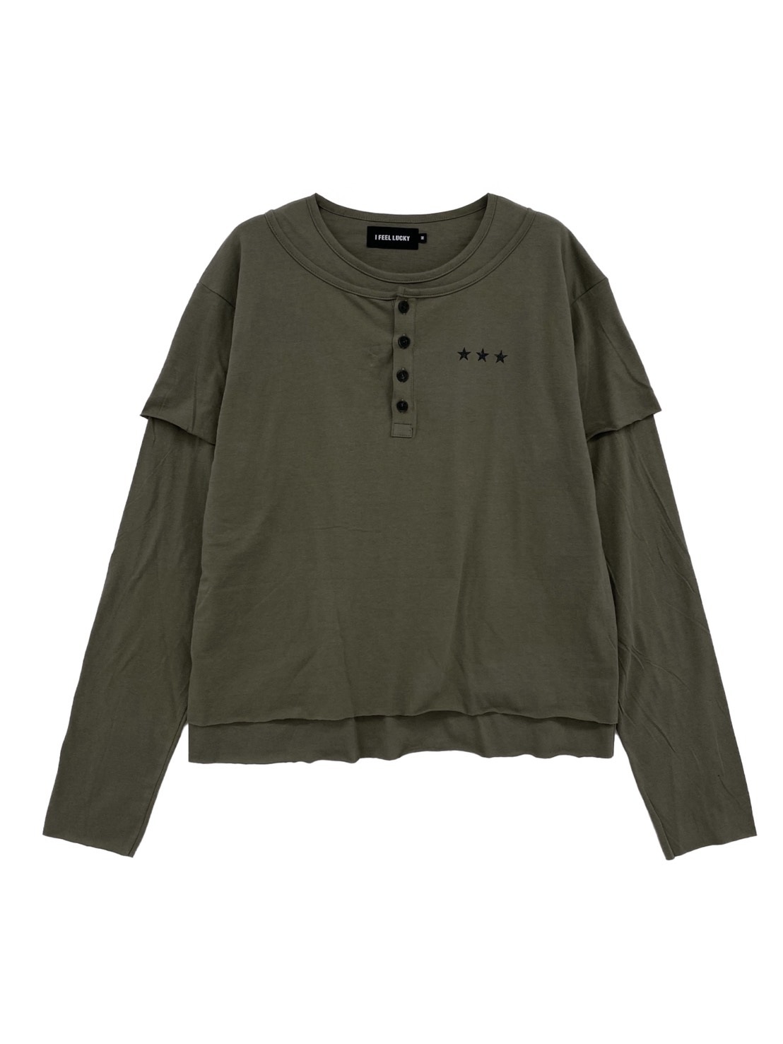 IFEELLUCKY】Layered cross long sleeve / 【アイフィールラッキー