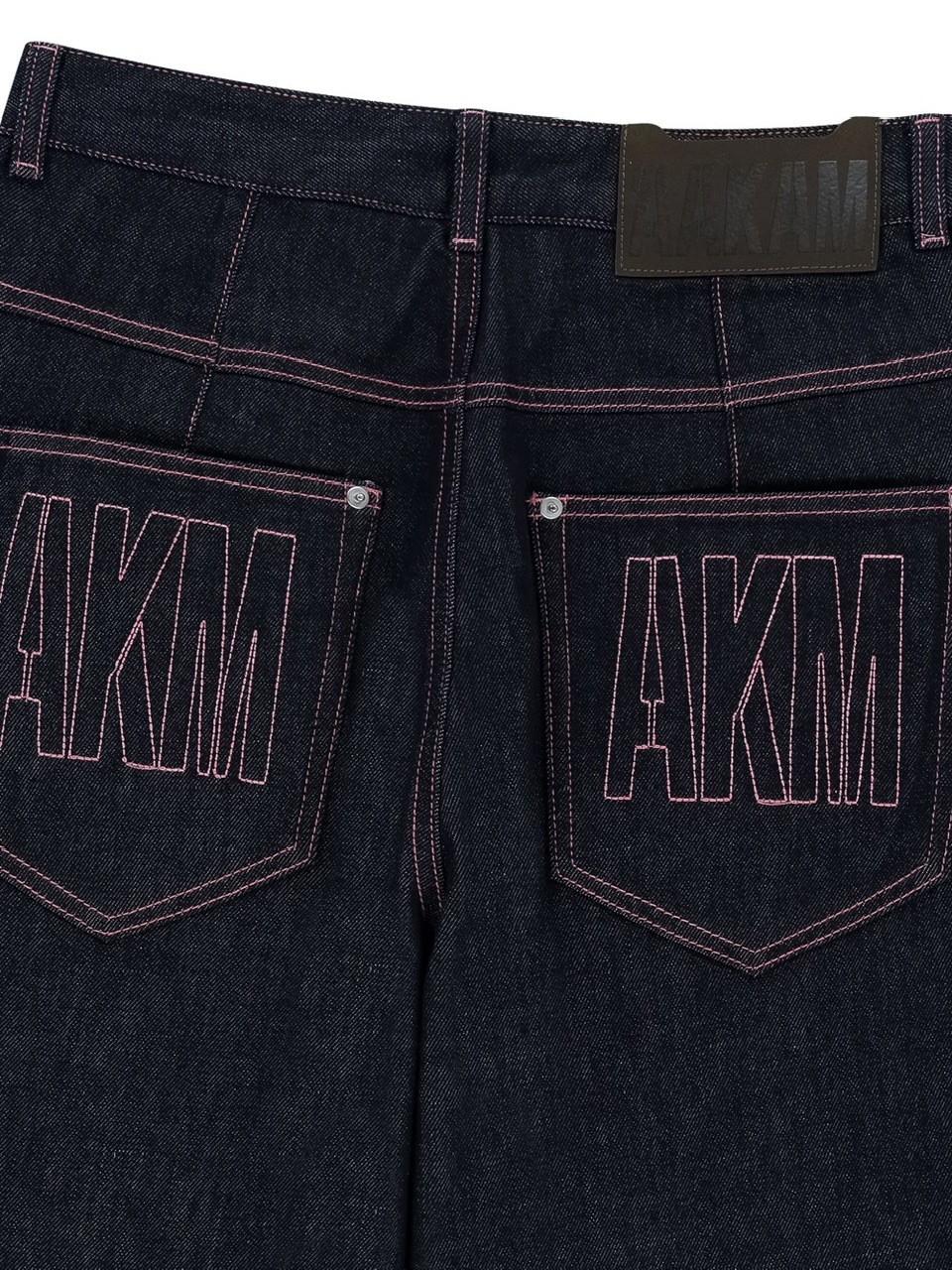 【AAKAM】Stitched Denim Pants