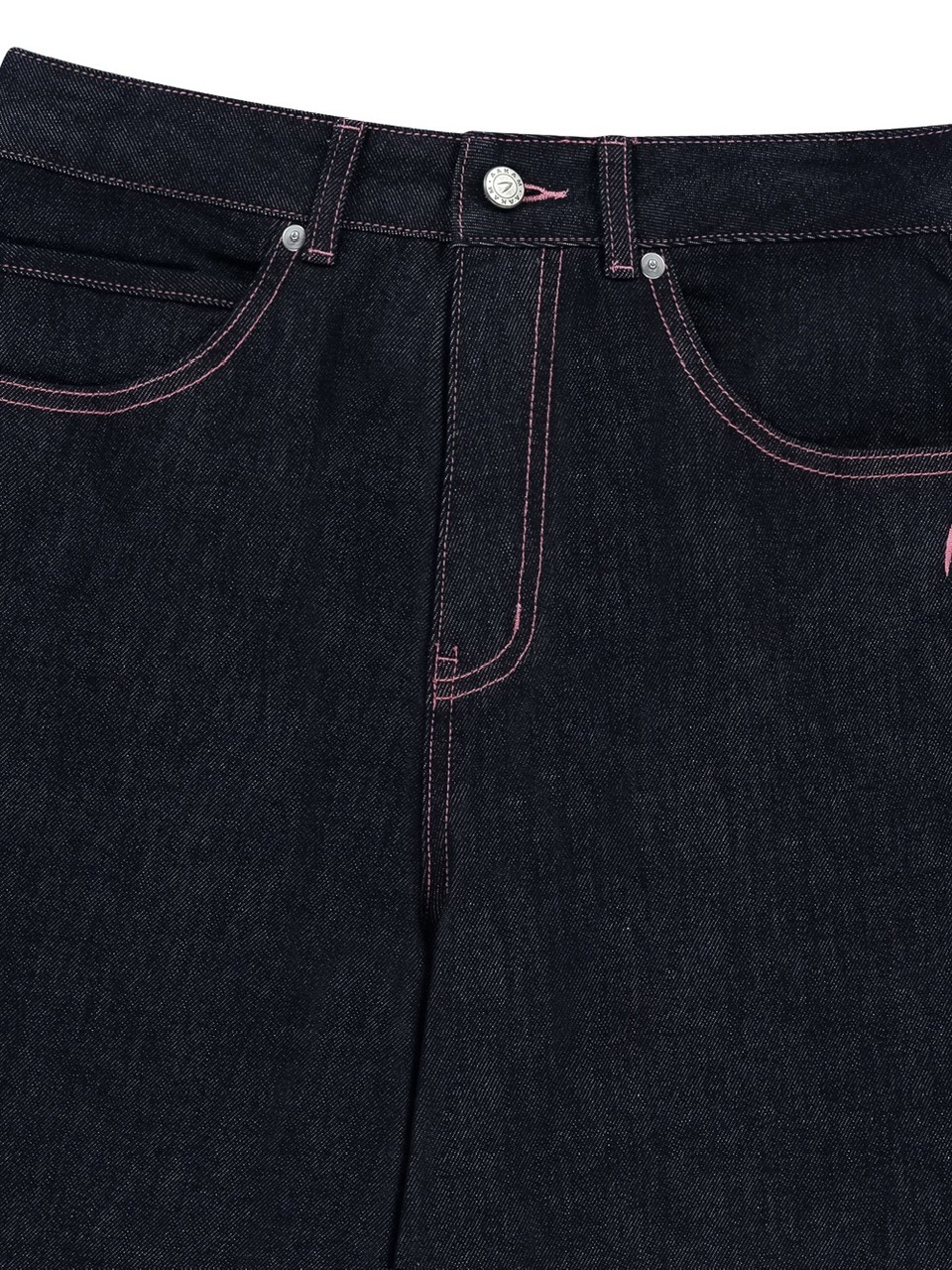 【AAKAM】Stitched Denim Pants