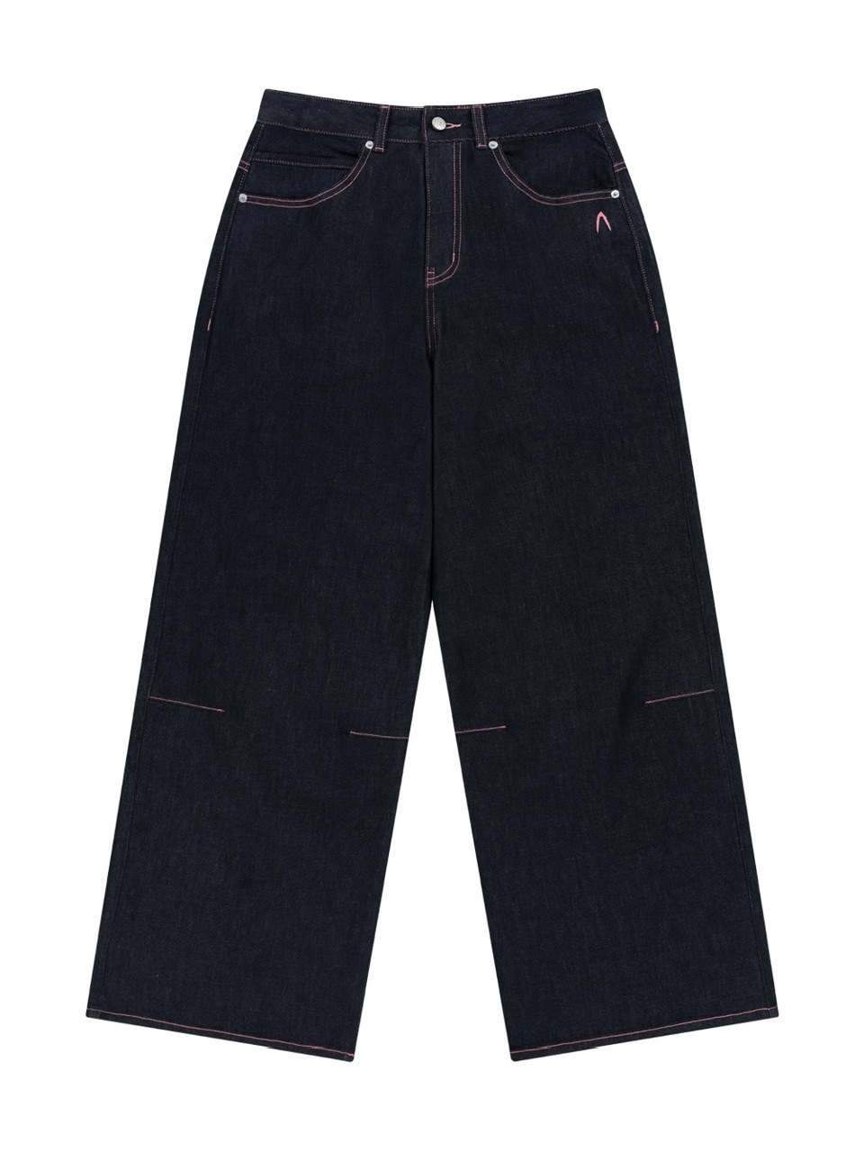 【AAKAM】Stitched Denim Pants