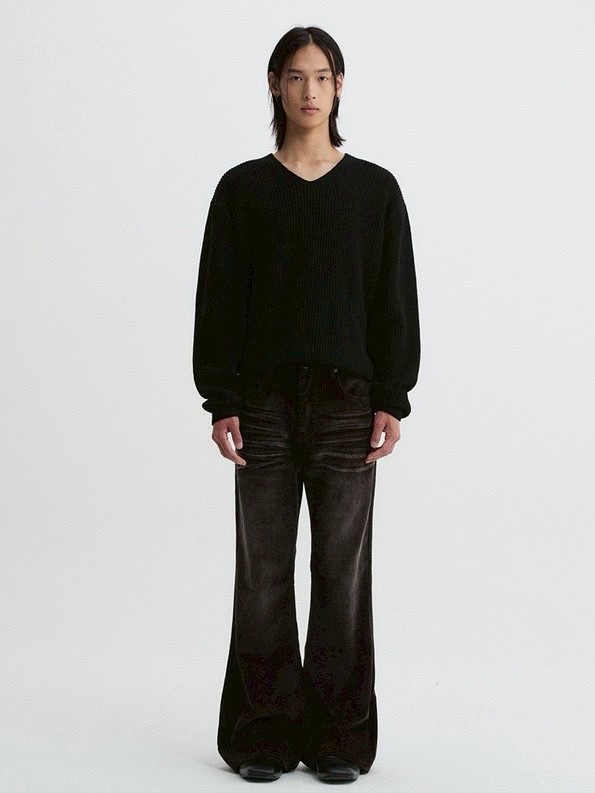 【DNSR】Embo Washed Corduroy Flare Pants