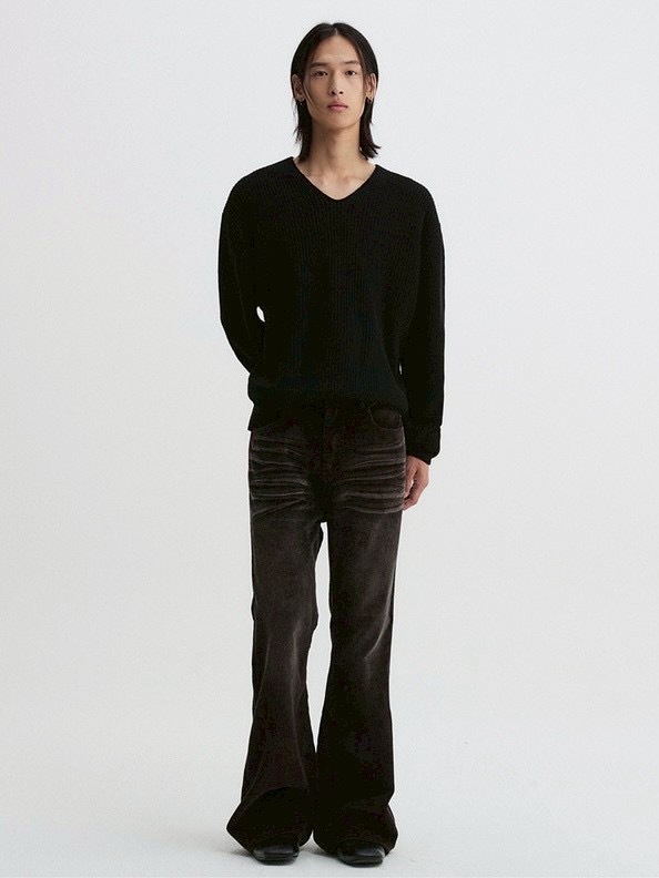 【DNSR】Embo Washed Corduroy Flare Pants