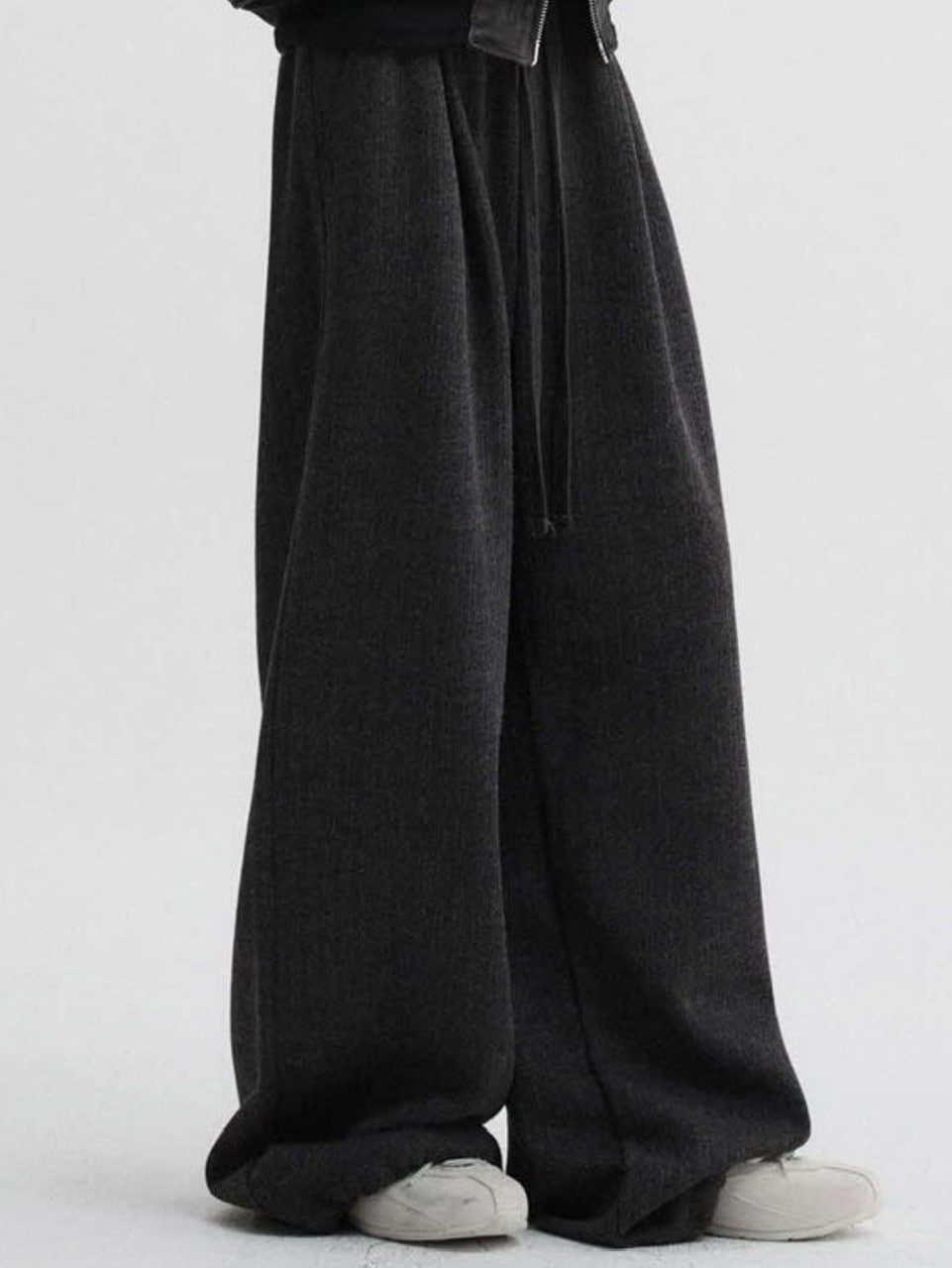 【DNSR】Knitted Banding Wide Pants