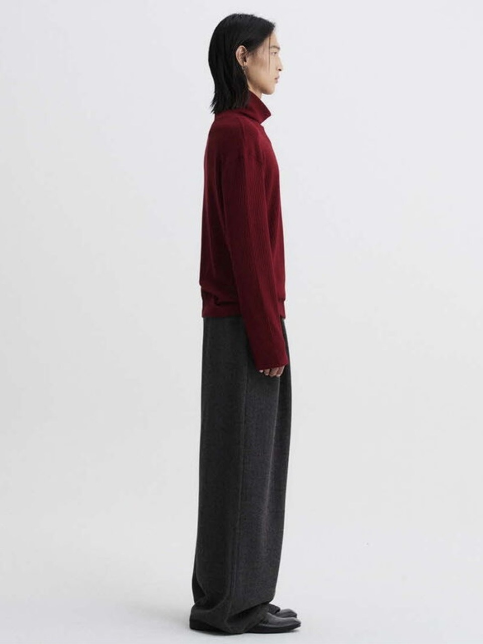 【DNSR】Knitted Banding Wide Pants