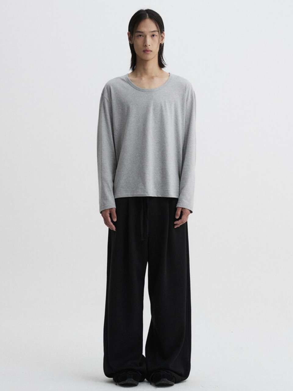 【DNSR】Knitted Banding Wide Pants