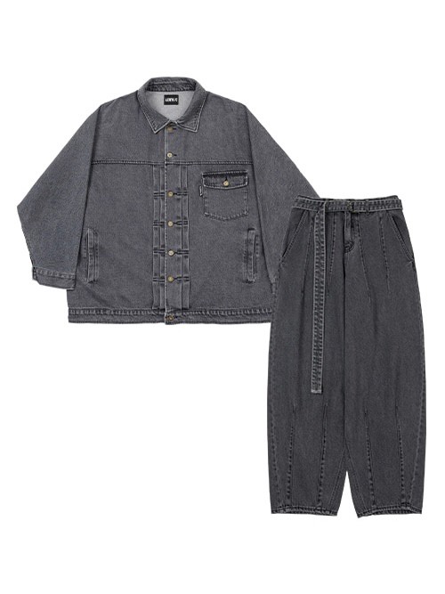 【AJOBYAJO】Batwing Oversized Denim Jacket