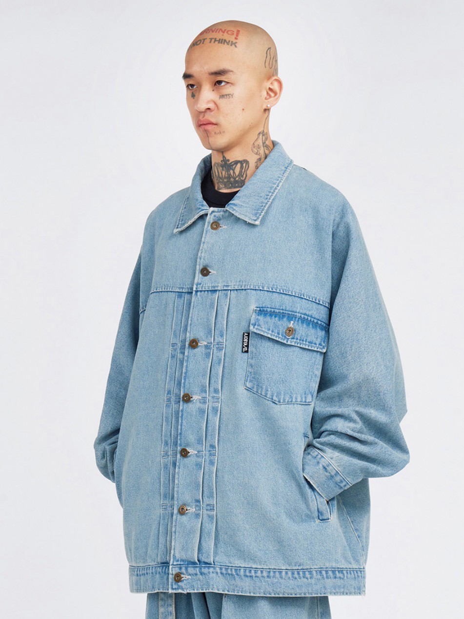 【AJOBYAJO】Batwing Oversized Denim Jacket