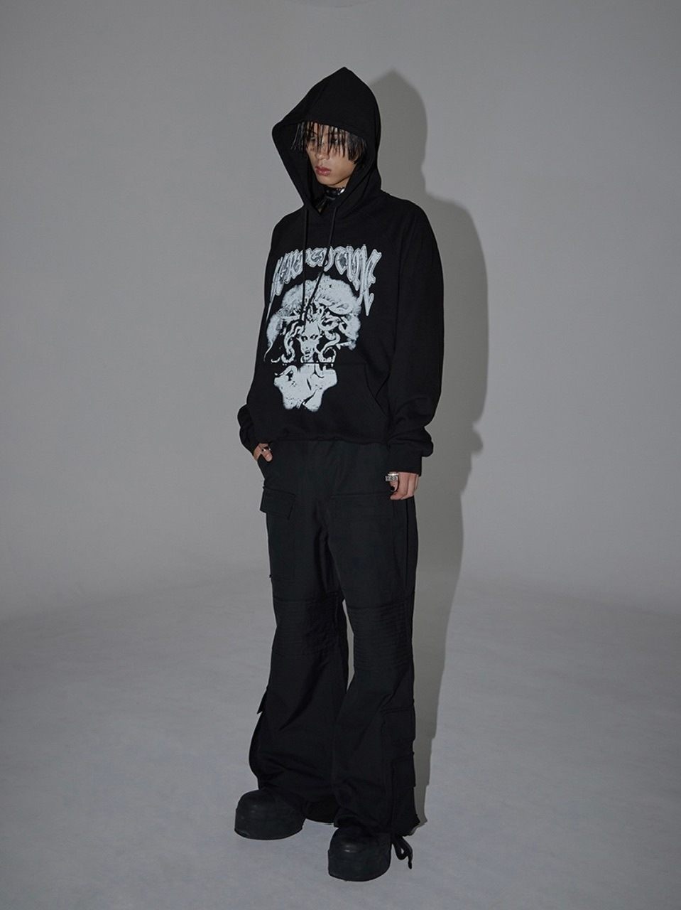 ◆SUNDAYOFFCLUB◆ Serpentine Grace Heavy Terry Hoodie Off W SUNDAY OFF CLUB】SERPENTINE GRACE HEAVY TERRY HOODIE | OUR