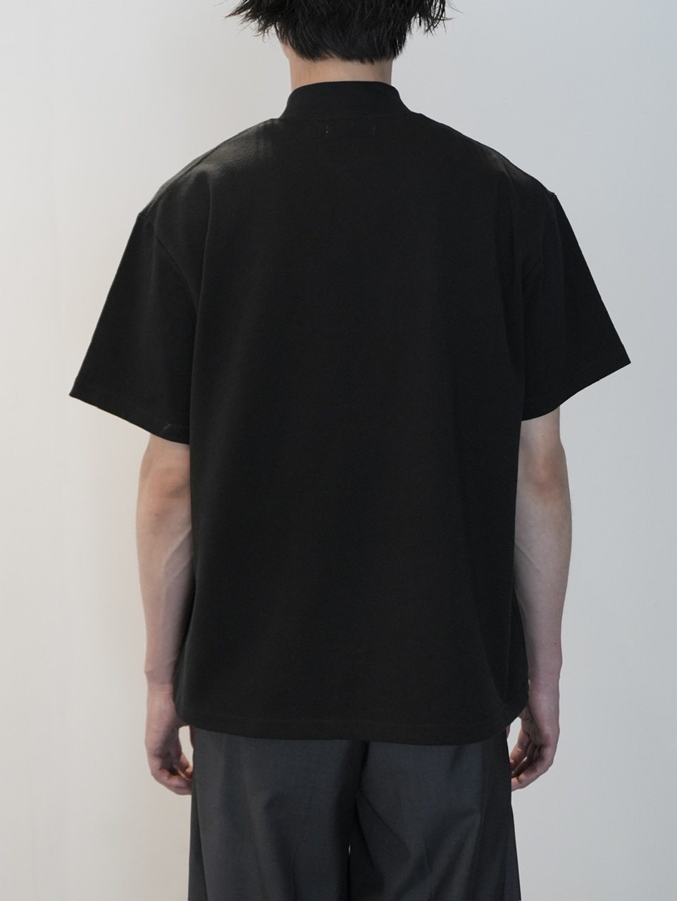 CS】Shoulder zip mockneck tee (black) / 【シーエス】ショルダー