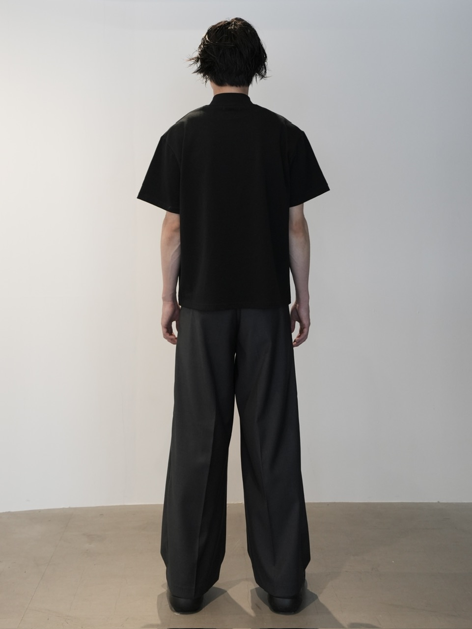 CS】Shoulder zip mockneck tee (black) / 【シーエス