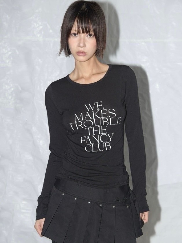 Tシャツ・カットソー FANCY CLUB WE MAKES TROUBLE LONG SLEEVE 5BMM205 FANCY CLUB】WE MAKES TROUBLE LONG SLEEVE / 【ファンシー