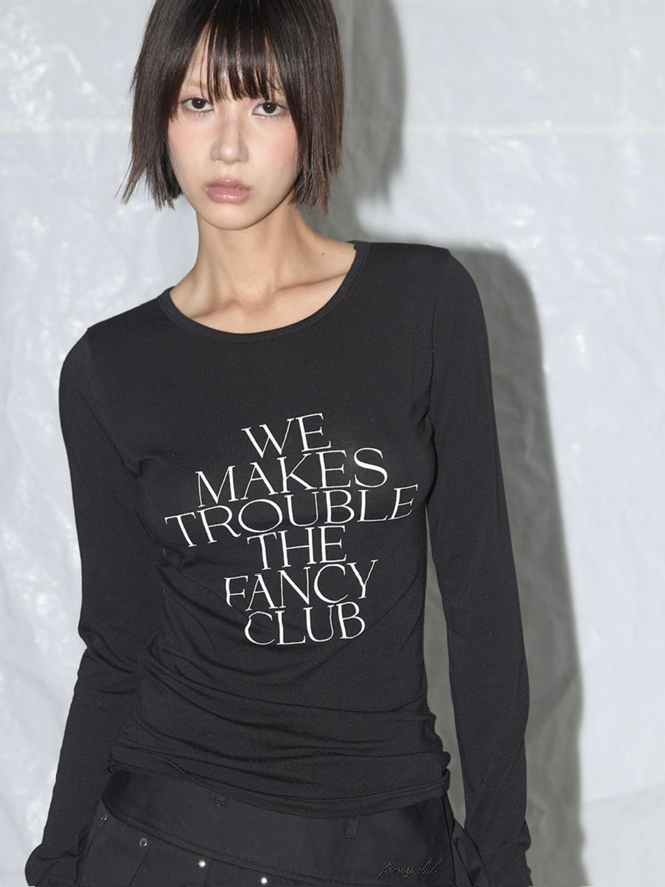 Tシャツ・カットソー FANCY CLUB WE MAKES TROUBLE LONG SLEEVE 5BMM205 FANCY CLUB】WE MAKES TROUBLE LONG SLEEVE / 【ファンシー
